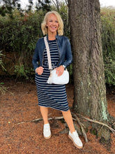 The Kenza - Striped Short Sleeve Mini Dress